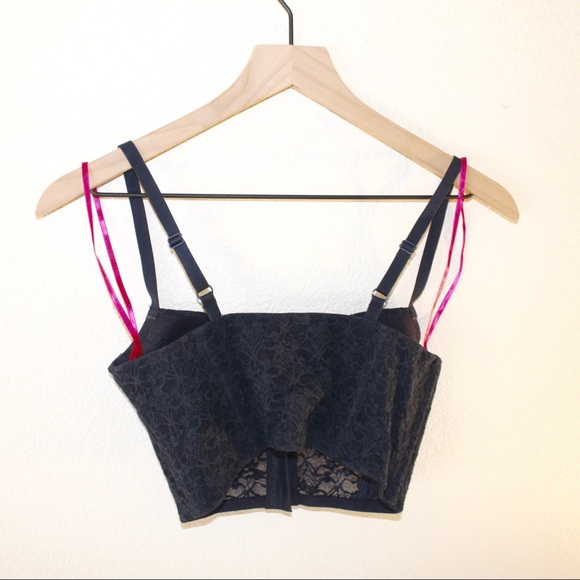 Forever 21 crop top with beading and lace detail. - Picture 3 of 5